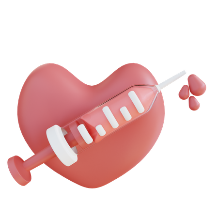 Injection cardiaque  3D Icon