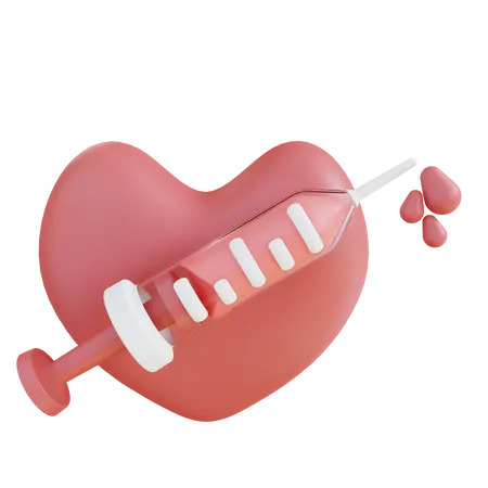 Injection cardiaque  3D Icon