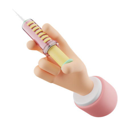 Injection In Hand  3D Icon