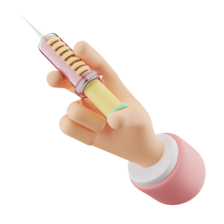 Injection In Hand 3D Icon