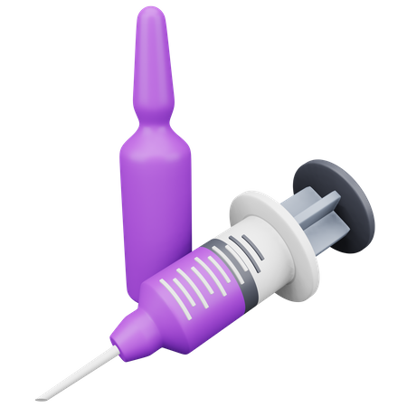 Injection with Ampoule  3D Icon