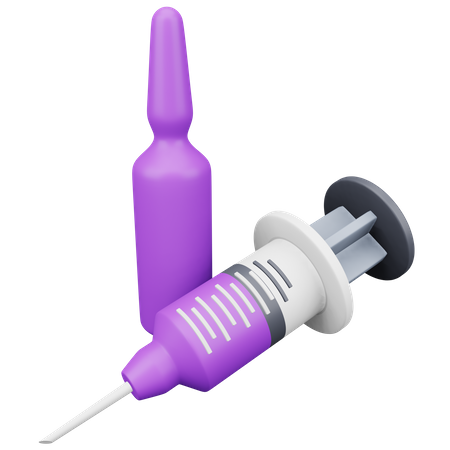 Injection with Ampoule 3D Icon
