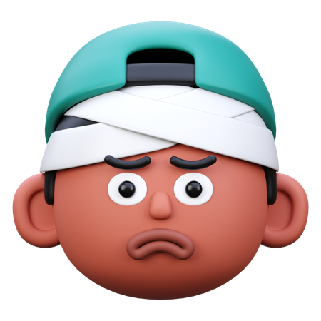 怪我した  3D Icon