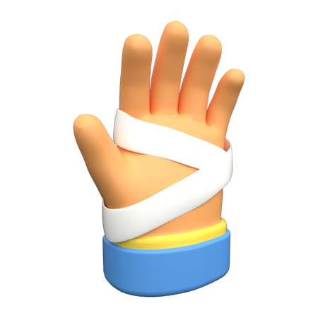 Injured Hand  3D Illustration