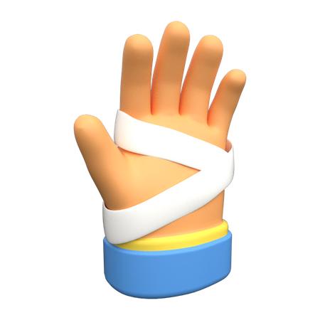 Injured Hand 3D Illustration