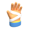 3d broken hand logo