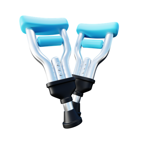 Injury Crutches  3D Icon
