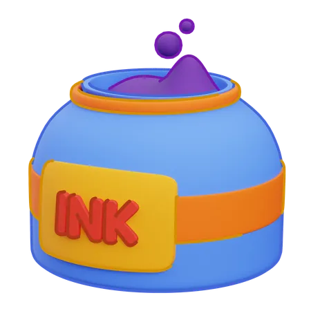 Ink Pot  3D Icon