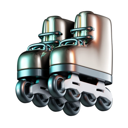 Inline Rollerblade  3D Icon