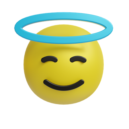 Innocent emoji  3D Icon