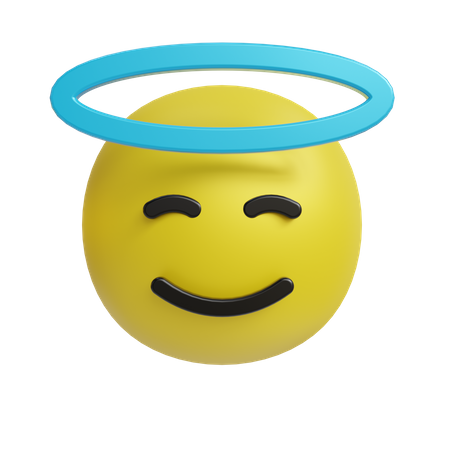 Premium Innocent emoji Emoji 3D Icon download in PNG, OBJ or Blend format