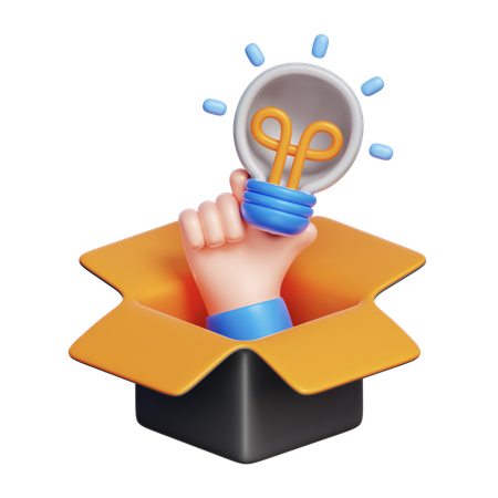 Innovation Out of the Box  3D Icon