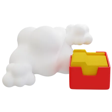 Innovative Cloud Storage  3D Icon