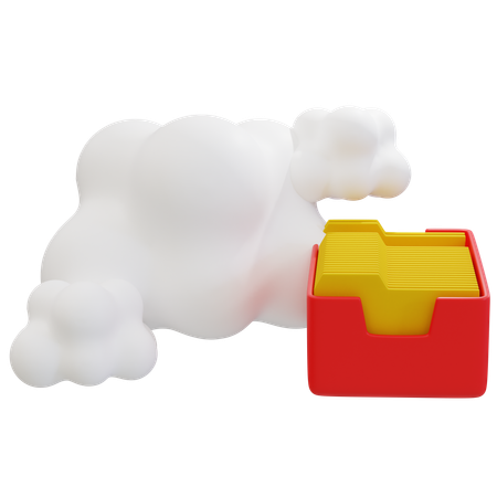 Innovative Cloud Storage  3D Icon