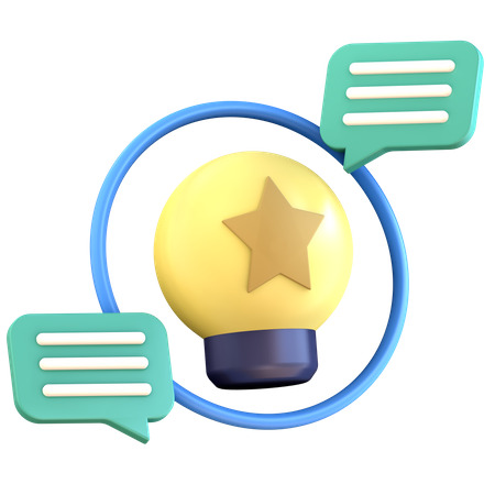 Innovative Diskussion  3D Icon