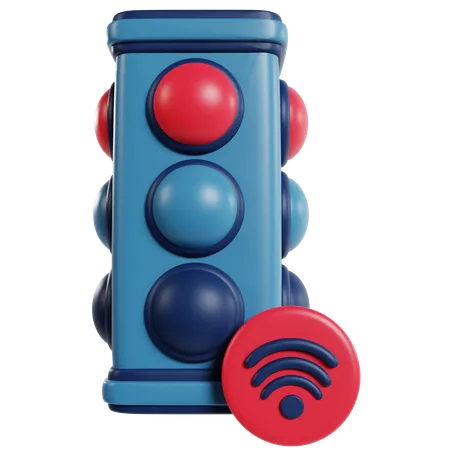 Innovative Smart Traffic Light  3D Icon