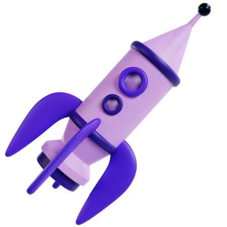 Innovative Startup Rocket Launch  3D Icon