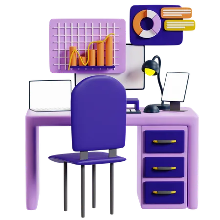 Innovative Startup Workspace Design  3D Icon