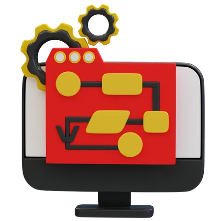 Innovative Web Development Algorithms  3D Icon