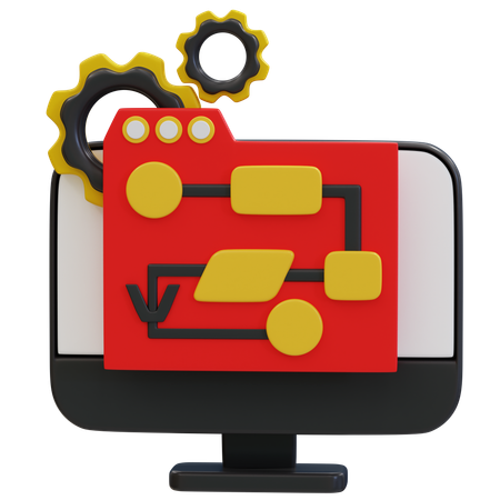 Innovative Web Development Algorithms  3D Icon