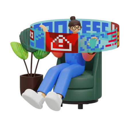Innovative Workplace Design  3D Icon