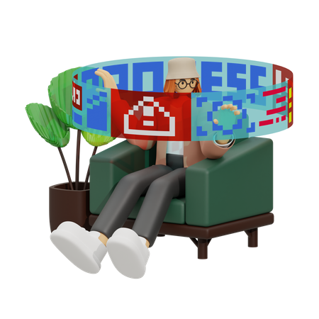 Innovative Workplace Design  3D Icon