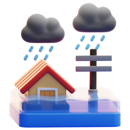 Inondation  3D Icon