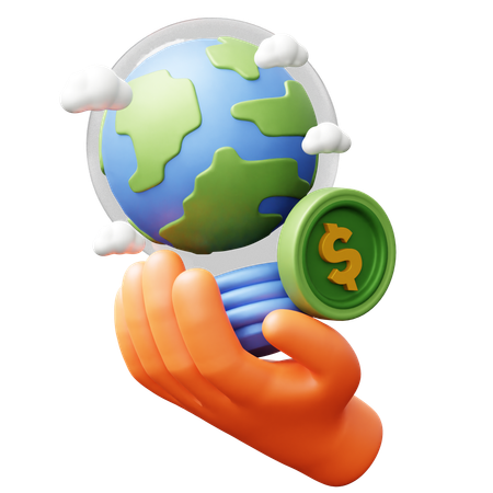 Inovação econômica global  3D Icon