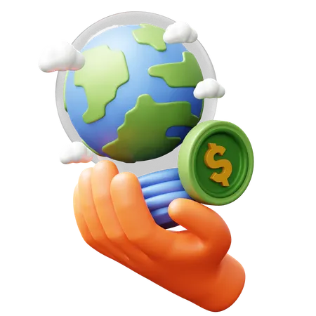 Inovação econômica global  3D Icon