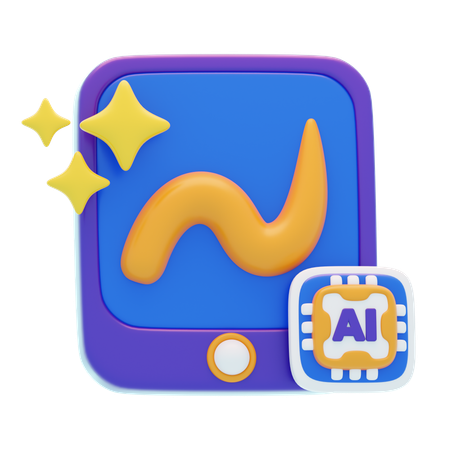 Inpainting AI  3D Icon