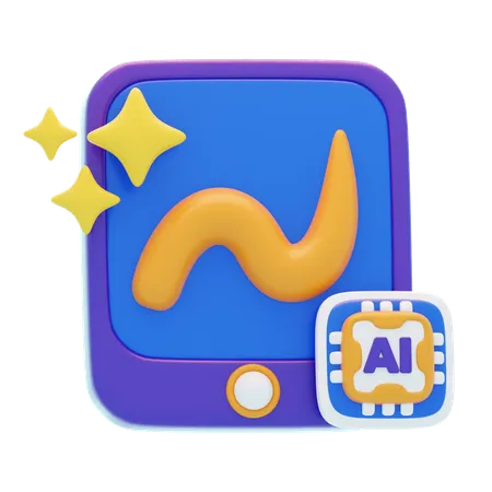 Inpainting AI  3D Icon