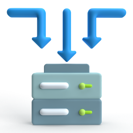 Input Data  3D Icon