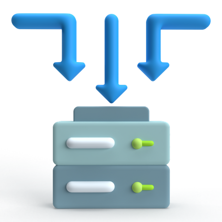 Input Data  3D Icon