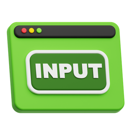 Input Website  3D Icon