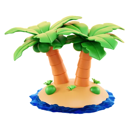 Insel  3D Icon