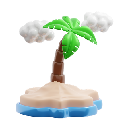 Insel  3D Icon