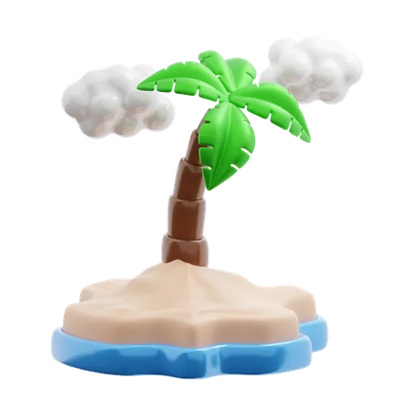 Insel  3D Icon