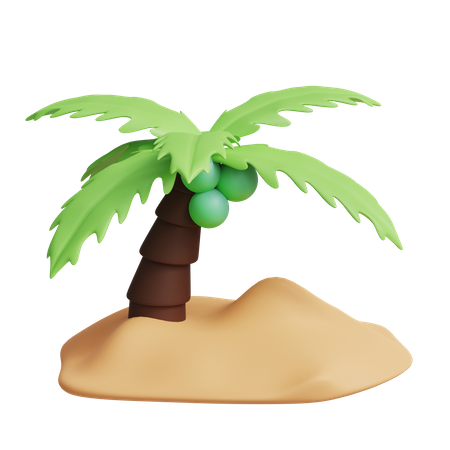 Insel  3D Icon