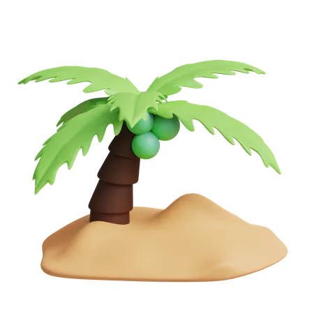 Insel  3D Icon