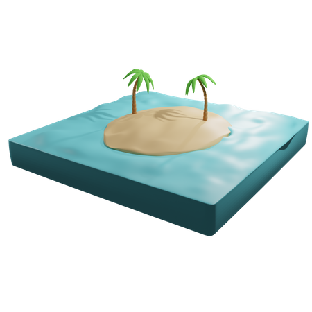 Insel  3D Icon