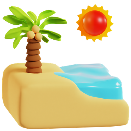 Insel  3D Icon