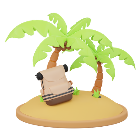 Insel  3D Icon