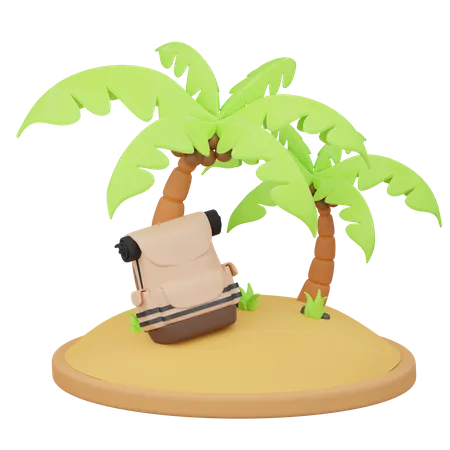 Insel  3D Icon