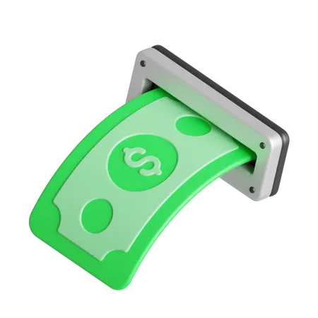 Inserción de dinero  3D Icon