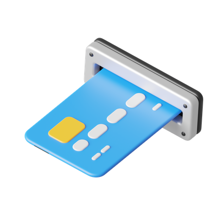 Inserción de tarjeta de crédito  3D Icon