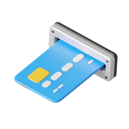 Inserción de tarjeta de crédito  3D Icon