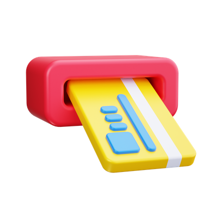 Insert Atm Card  3D Icon