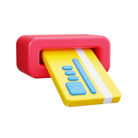 Insert Atm Card  3D Icon