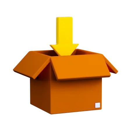 Inside Box  3D Illustration