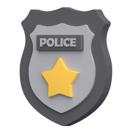 Plaque de policier  3D Icon